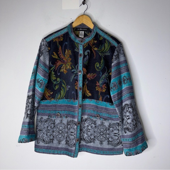Sag Harbor Jackets & Blazers - Vintage Sag Harbor Tapestry Jacket / Blazer Paisley Color Block EUC 14